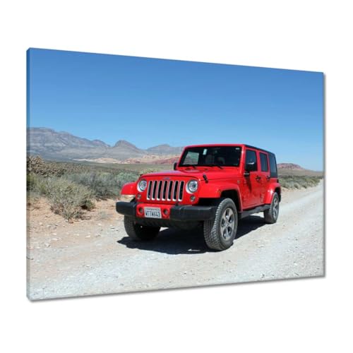 Peinture imprimée sur toile haut de gamme de voiture tout-terrain 80x60 cm décoration murale