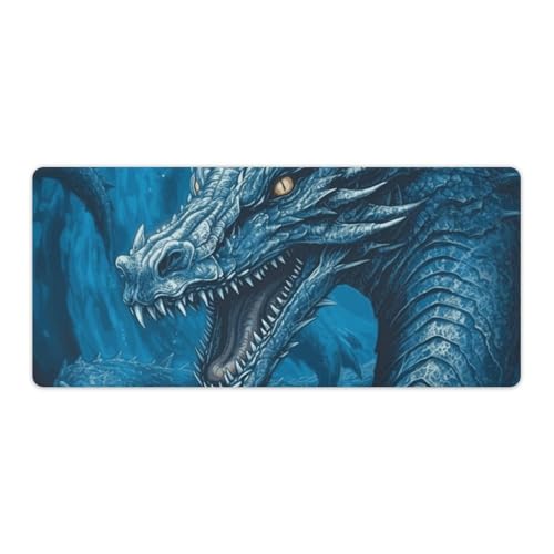 Tapis de souris de jeu à LED bleue et base antidérapante XL