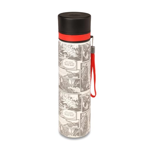 Image of SKi Homeware ALIA Premium Stainless Steel Sipper Bottle for Kids | 3D Disney Touch & Feel Print | Wide Mouth + Sipper | BPA-Free, Odorless | 900ml | Leak-Proof | Carrying Sling | Marvel