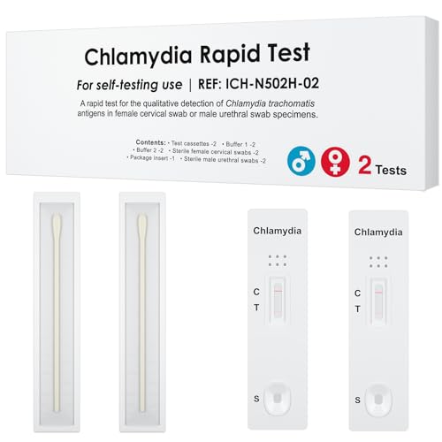 2x Chlamydia Test Selbsttest STI für Frauen & Männer Heimtest für zuhause Diskreter Schnelltest zur Eigenanwendung Vorsorge wie bei Unfruchtbarkeit - Geschlechtskrankheiten (Chlamydien 2 Tests)