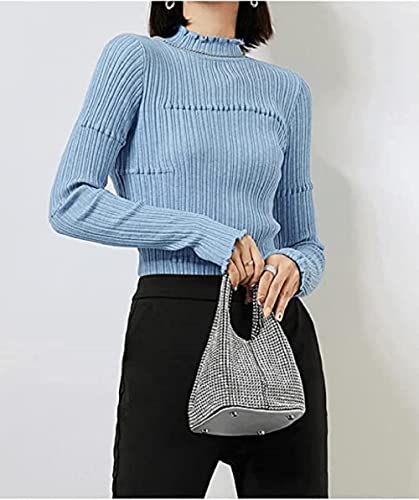 Strass mini draagtas vrouwen blingbling sparkle portemonnee kristal koppeling handtassen zilver party prom bruiloft… - Image 5