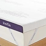 Inofia Gel Memory Foam Mattress Topper Double, 10CM GELEX Bed Topper with Washable Cover, Pressure Relief | Sleep Cooler, 2 Layer Foam for Rest Easy, 100-Night Home Trail (135x190)