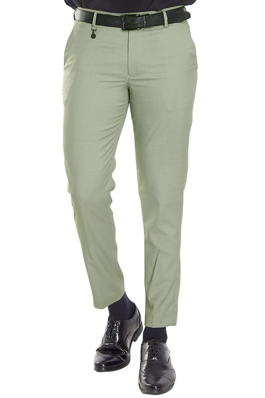 kamok Men Slim Fit Flexi Waist Stretchable Formal Trouser Wrinkle Resistant Tailored Fit Office Wear Pant-picture-30