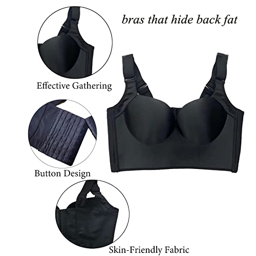 Gochumbo Filifit Sculpting Uplift Bra,no Underwire Full Back Coverage Push Up Sports Bra (Pink,XL,X-Large) - Image 5