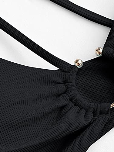 Zaful Ribbed O-Ring Bikini Sets For Women One Shoulder Cheeky Swimwear Colorblock Swimsuits #TOP3