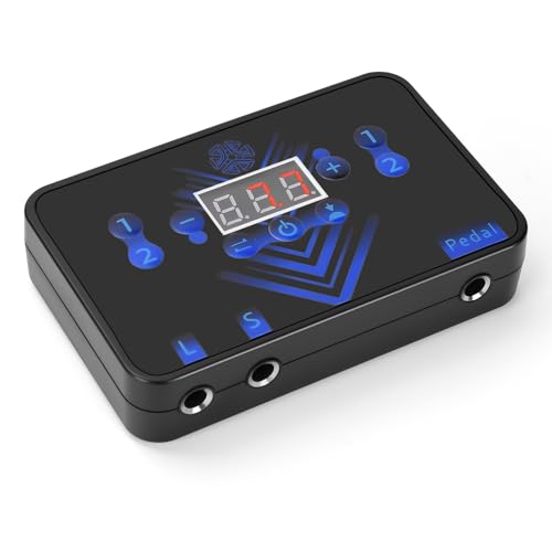 Fuente De AlimentacióN Para Tatuajes ATOMUS Suministros Digitales Para Delineador Y Sombreador Fuente De AlimentacióN De MáQuina De Tatuaje De Doble FuncióN Con Cable