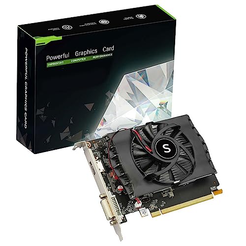 SAPLOS GT 1030 Graphics Card, 2GB GDDR5 64-bit, HDMI DVI-D, ITX Design, PC Video Card Gaming, Computer GPU, 4K Support, DirectX 12, 2 Displays Support