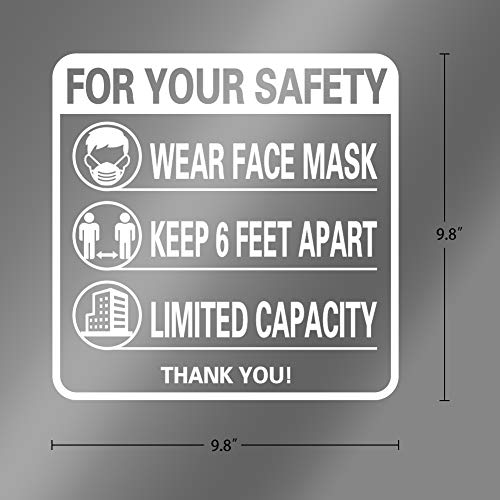 image for FaCraft Face Mask Window Sticker, 9.8