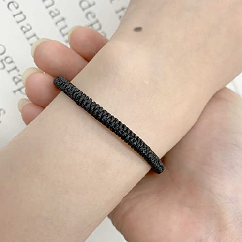 Lamibee Original Tibetan Bracelet Black Red And Multicolor Buddhism Handmade Knot Lucky Rope Bracelet Friendship And Couple Bracelet (Black) #TOP6