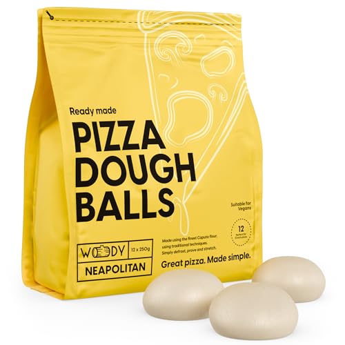 Pizza Dough Balls - Neapolitan 12 x 250g | Italian Pizza Dough Balls - Using Caputo 00 Pizza Flour | Created by Woody Oven