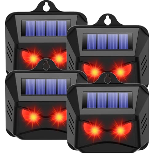 4 Pack Solar Nocturnal Animal Repeller Outdoor Predator Lights fo...