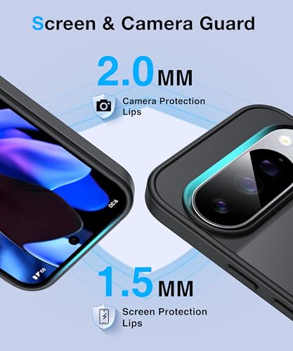 Image of [NO.1 Magnetic for Google Pixel 10 Pro XL Case with MagSafe [Military Shockproof][Translucent Matte][Anti-Fingerprint] Soft Silicone Bumper for Google Pixel 10 Pro XL Phone Case Slim,Black
