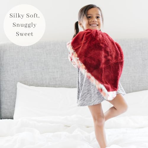 SARANONI Satin Back Receiving Blankets for Babies | Ultra-Soft Lush and Boutique Quality Baby Blanket | Raspberry Floral - 30" x 40"2