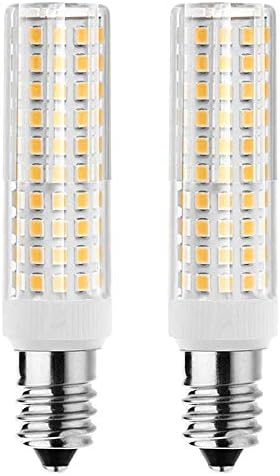 E11 led Bulb 100w Halogen Bulbs Replacement, JD T4 e11 Mini Candelabra Base 110V 120V 130 Voltage Input Light Bulbs, Pack of 2 (75W Daylight White)