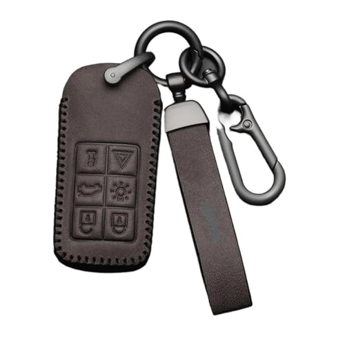 �ɓK������ �{���{ S40 S60 S80 S90 XC60 XC70 XC90 V40 V60�p ���U�[�J�[�L�[�P�[�X�J�o�[ �v���e�N�^�[�V�F���z���_�[(C-brown ring)