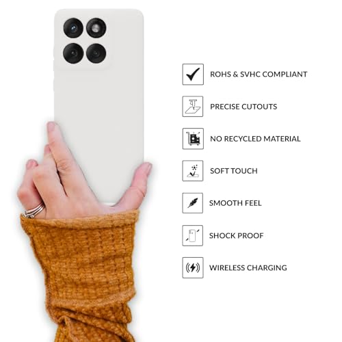 Image of SPRIG Compatible with Motorola Edge 60 Fusion 5G Phone TPEE Cover Premium Back Cover Drop Tested Shock Proof Mobile Case for Men, Women, Boys and Girls with Camera Protection (White)