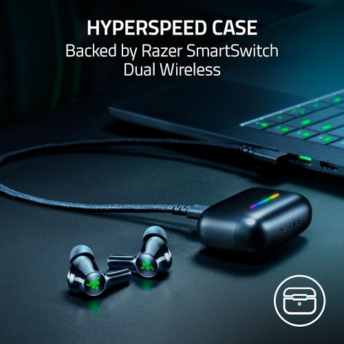 Image of Razer Hammerhead V3 X HyperSpeed Wireless Multi‑Platform Gaming Earbuds - 2.4 GHz & Bluetooth 5.3, Up to 35 Hr Battery, THX Spatial Audio, for Smartphones, PC, Laptop, Tablet, PS5, Steam Deck - Black