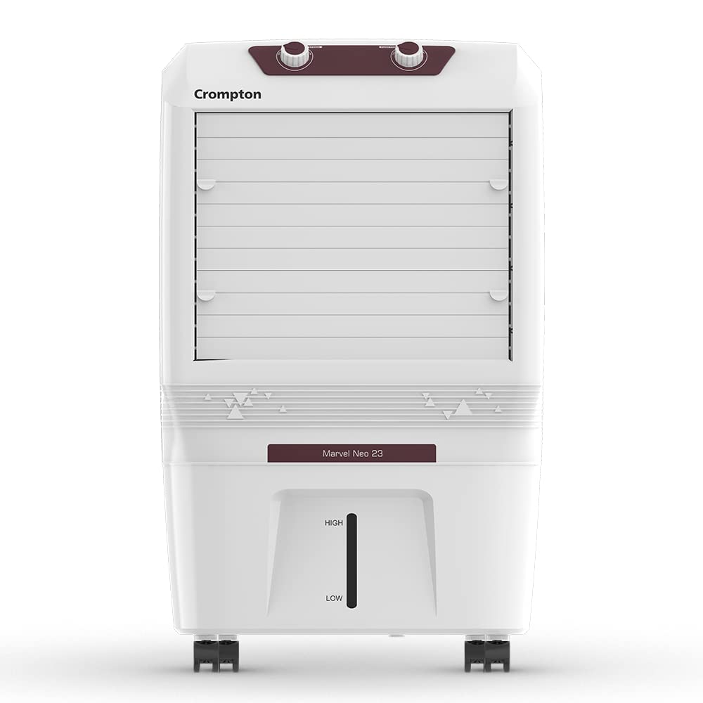 See full amazon price history chart for Crompton Marvel Neo Personal Air Cooler- 23L; with Everlast Pump, 4-Way Air Deflection and High Density Honeycomb pads; White Crompton Marvel Neo Personal Air Cooler- 23L; with Everlast Pump, 4-Way Air Deflection and High Density Honeycomb pads; White (B0842R2SDP) Amazon Price History, Amazon Price Tracker