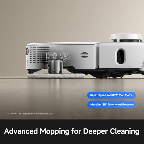 Image of Mova P70 Pro Ultra Robot Vacuum and Mop, 30,000Pa Suction, 212℉ Hot Water Mop Self-Cleaning & 1-Hour Fast Drying, Corner-to-Edge Deep Cleaning, Auto-Empty Dock, AI Object Recognition, White