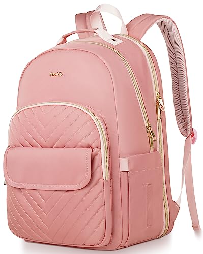 Breold Sac à dos pour ordinateur portable pour adolescentes et filles de 15,6 pouces, sac à dos d'école, sac à dos pour femme, sac à dos pour travail, voyage, Mochila para Mujer Niña Estudiante
