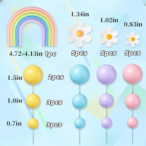 48PCS Birthday Cake Decorations