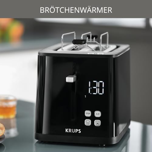 Krups KH641810 Smart'n Light Toaster, Zwei-Scheiben-Toaster, Digitaldisplay, 7 Bräunungsstufen,...