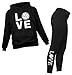 Volleyball Leggings and Hoodie for Women Girls Set Gift for Volleyball Fans Black Small/Black Small