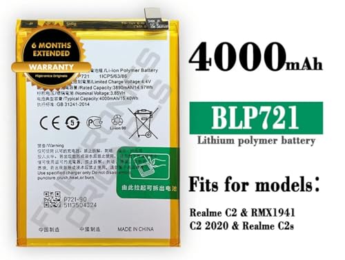 Image of BLP721 Battery for Realme C2 / RMX1941 / C2 2020 / C2s Battery with 6 Month Warranty****(U2218)
