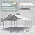 RITERYIFER Heavy Duty 10x20 FT Carport - Galvanized Steel Metal Carport for 2 Cars, Lean-to Canopy Kit, Multi-Use Outdoor Protection Tent for Vehicle, Boat, Tractor & Storage Shelter