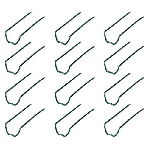 100 Pieces 1.7in green Floral Pins Greening pins U-Shaped Fern Plant Pin for Straw Wreaths Bouquets Fern Moss and DIY Craft Projects.