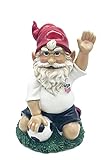 FICITI Soccer Gnome Sports Theme Gnome, Perfet Gift for Soccer Fans, Garden Gnome Statue, 7.5 Inches