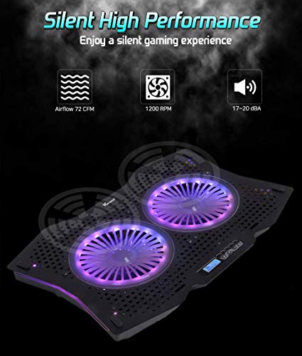LETUSTO-RGB-Laptop-Cooling-Pad-Portable-Laptop-Cooler-Stand-for-up-to-17-Notebooks-2-Fans-with-17dBA-and-2-USB-Ports