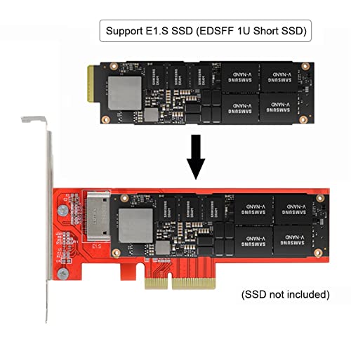 Adaptador PCI-E 4X a NVMe EDSFF E1.S con diseño compacto Ruler 1U 2