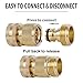 LIKAGE Brass Hose Quick Connect, 3/4 Inch GHT Thread Garden Hose Quick Connector No-Leak Water Hose Quick Connect Fittings Male and Female - 2Packs