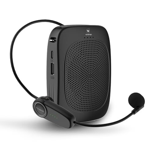 Image of WinBridge C002 Wireless Voice Amplifier For Teachers With Bluetooth, Wireless Mic With Speaker, Mini Megaphone Speaker, Portable PA System For Classroom, Tour Guide