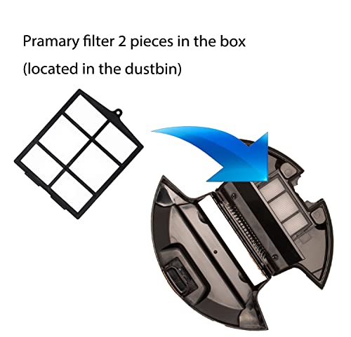 Image of Replacement Parts Accessories for Shark AV2610WA RV2610WA Matrix Plus 2- in-1 Robot Vacuum Cleaner,2 Main Brush,4 Filters,3 Mop Pads,6 Side Brushes,2 Pre Filter,&1 Pre-Motor 2 Foam Filter
