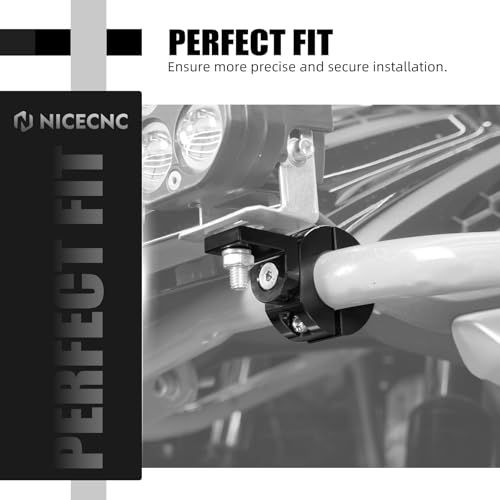 Abrazadera de luz negra de 1 pulgada NICECNC抗震支架适用于雅马哈Tenere700铝制防摔杠 3