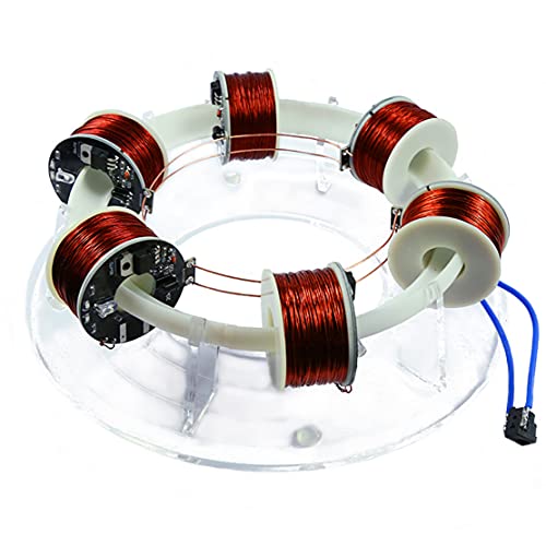 DAXINYANG 4/6 Spulen-Toroidalbeschleuniger Cyclotron magnetischer Schwebemotor bürstenloser Motor physikalisches DIY-Modell High-Tech-Spielzeug, 6 Spulen Cover
