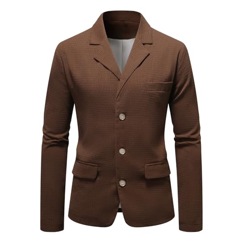Costumes décontractés à revers pour hommes avec pantalon slim sur mesure coloris beige uni