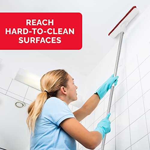 Swivel Grout Brush With Long Handle - Stiff Bristle Scrubber, V-Shaped Grout Cleaner Brush With Telescopic Handle For Easy Cleaning & Storage - Grout Cleaning Brush For Tile Floors By Foxtrot Living #TOP3