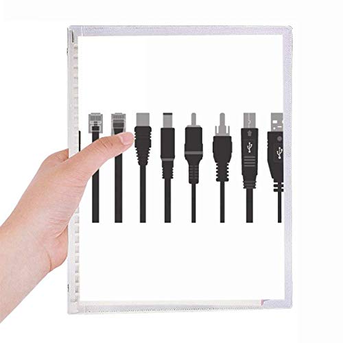 Carnet à spirale rechargeable avec motif câble note réutilisable