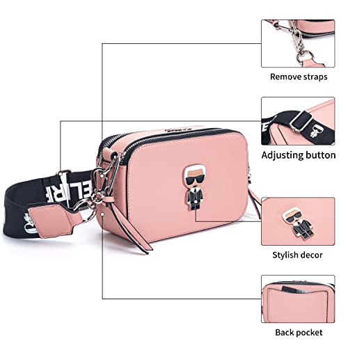 Image of Coivin & Kiein Crossbody Bags Women Trendy Snapshot Camera Bag, Small Shoulder Handbags Satchel (pink)