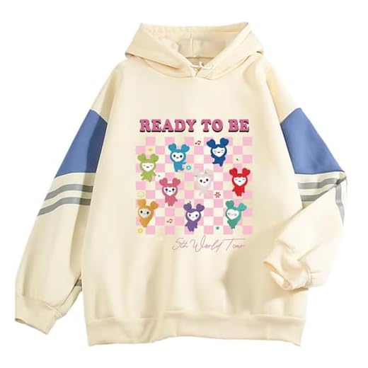 YJYP Color Block Hoodie Sweater Tzuyu Momo Sana World Tour Sweatshirt