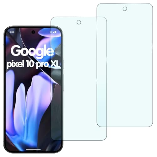 HEFENGKU 対応 Google Pixel 10 Pro XL ガラスフィルム【2枚入り】Pixel 10 Pro XL 用保護フィルムで 耐衝撃性 9H 硬度及び全面的な保護機能を備えています 高透過率 気泡なし ラウンドエッジ加工 自動吸着 貼り