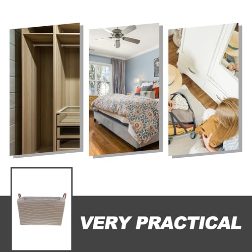 Panier tressé beige pliable idéal pour placards et snacks - 4