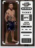 2023 Panini Chronicles #373 Justin Gaethje Lightweight Contenders Optic Season Ticket Official UFC/MMA Trading Card in Raw (NM or Better) Condition