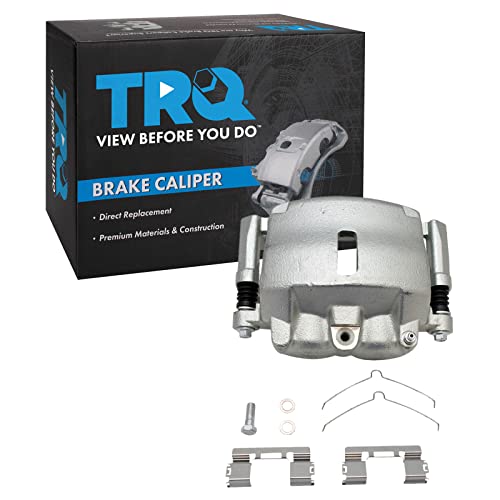 Image of TRQ Front Left Brake Caliper w /Bracket Drivers Side | For 2004-2008 Ford F-150 2004 F-150 Heritage 2006-2008 Lincoln Mark LT