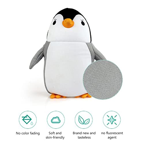 Almohada cuello forma U microperlas 20 cm gris miniatura 2