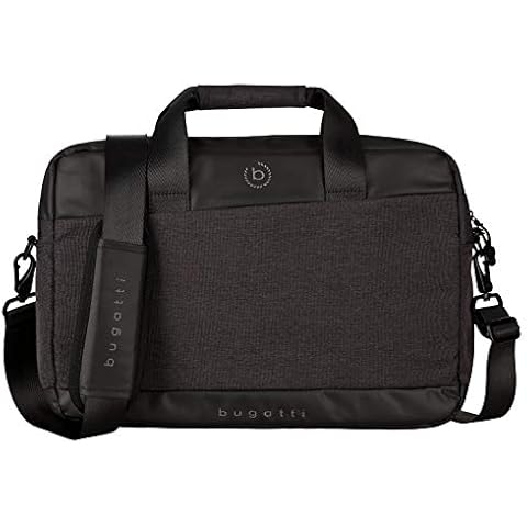 Bugatti Universum Businesstasche für Herren mit 15“ Laptopfach, Arbeitstasche Aktentasche Große Bürotasche, Schwarz Cover