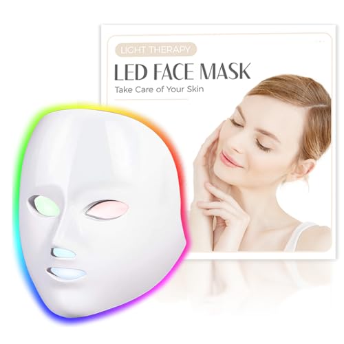 SDKWDH LED Face Mask Light Therapy, Red Light Therapy Mask